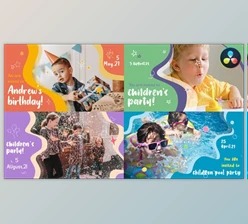 Download Kids Party Slideshow for DaVinci Resolve (VideoHive 37184302)
