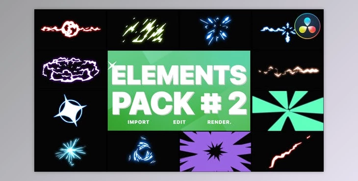 Download Energy Elements Pack 02 | DaVinci Resolve (VideoHive 36865419)