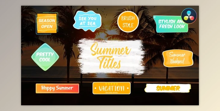 Download Colorful Summer Titles | DaVinci Resolve (VideoHive 37054799)