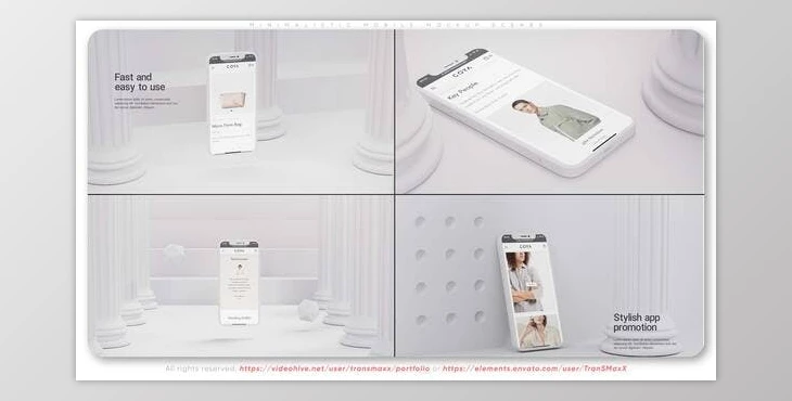 Download Minimalistic Mobile Mockup Scenes (Videohive 37584061) - AE Project