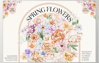 Download Spring Flowers <span class='badge badge-warning'>Collection</span> <span class='badge badge-warning'>CreativeMarket</span> - 6938205