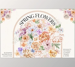 Download Spring Flowers Collection CreativeMarket - 6938205
