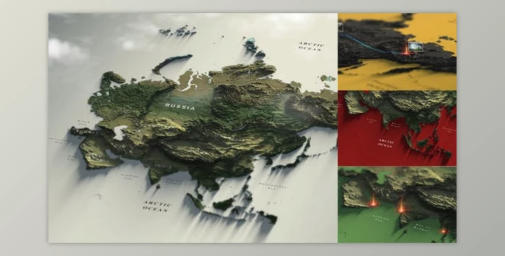 Download Asia Map | Russia | China | India (Videohive 37524636) - AE Project