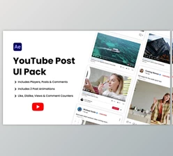 Download YouTube Player, Post, Comment UI Pack (Videohive 37512537) - AE Project