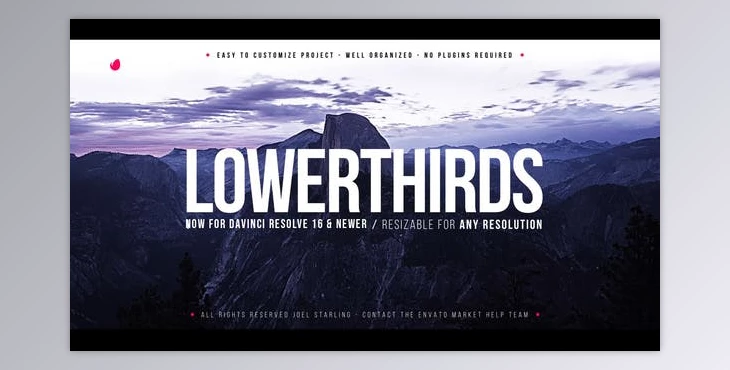 Download Elegant Lower Thirds for Davinci Resolve (Videohive 33582349)