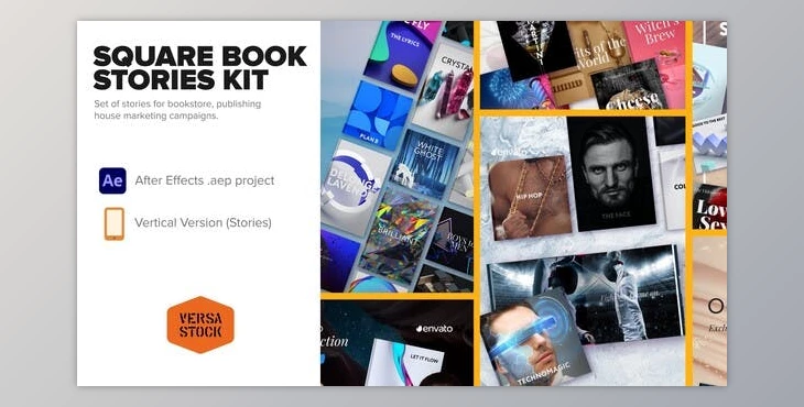 Download Vertical Square Book Marketing Stories (Videohive 37685106) - AE Project