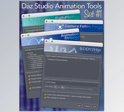 Download 4 Animation Tools for Daz Studio 4.20 – Set 1