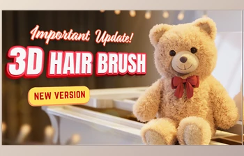 Blender - Download Blender Addon | <span class='badge badge-warning'>3D</span> Hair Brush v4.7.3