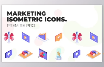 Download Social <span class='badge badge-warning'>Media</span> Marketing – MOGRT Isometric Icons (VideoHive 37500692)