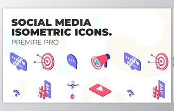 Download Social <span class='badge badge-warning'>Media</span> – MOGRT Isometric Icons (VideoHive 37500690)