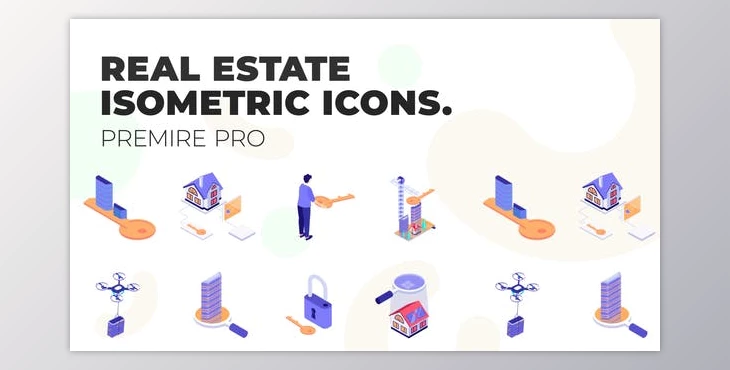 Download Real Estate – MOGRT Isometric Icons (VideoHive 37500687)