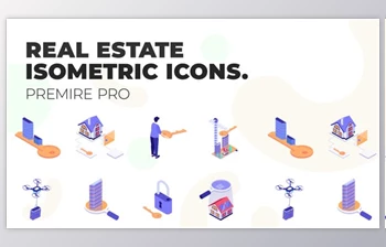 Download <span class='badge badge-warning'>Real</span> <span class='badge badge-warning'>Estate</span> – MOGRT Isometric Icons (VideoHive 37500687)