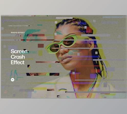 Download Screen Crash Photo Effect CreativeMarket - 7190948