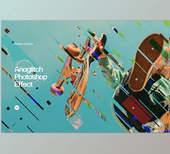 Download Anaglitch Photoshop Effect CreativeMarket - 7190981