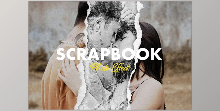 Download Scrapbook Photo Effect CreativeMarket - 7190962