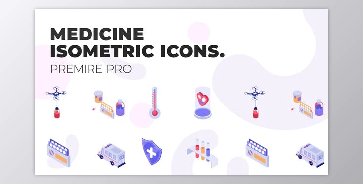 Download Medicine – MOGRT Isometric Icons (VideoHive 37500680)