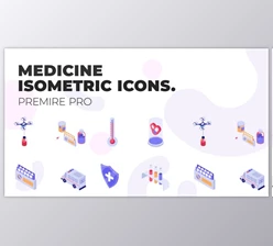 Download Medicine – MOGRT Isometric Icons (VideoHive 37500680)