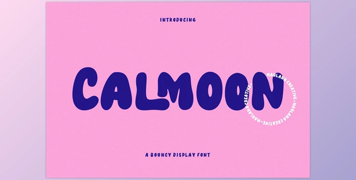 Download Calmoon Bouncy Display Font
