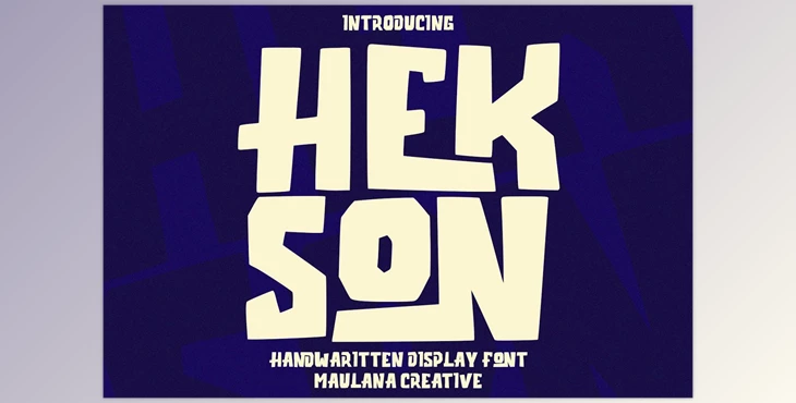Download Hekson Handwritten Display Font CreativeMarket 7193444
