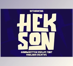 Download Hekson Handwritten Display Font CreativeMarket 7193444