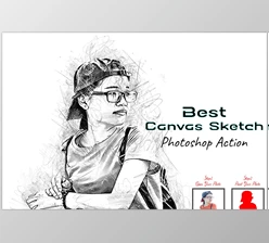 Download Best Canvas Sketch Photoshop Action CreativeMarket - 7199172