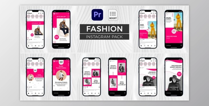 Download Fashion Instagram Pack for Premiere Pro (VideoHive 37507362)