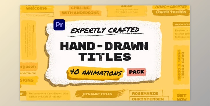 Download Hand Drawn Brush Titles Pack (VideoHive 37507429)