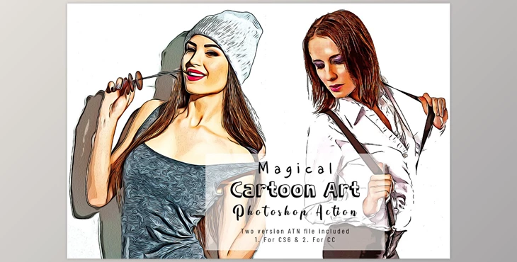 Download Magical Cartoon Art Photoshop Action CreativeMarket - 7206967