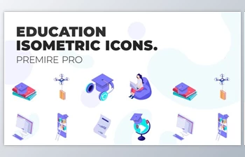 Download Education – MOGRT <span class='badge badge-warning'>Isometric</span> Icons (VideoHive 37500664)