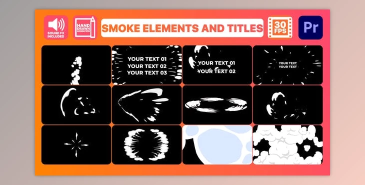 Download 2D Smoke Elements And Titles for Premiere Pro (VideoHive 37472484)