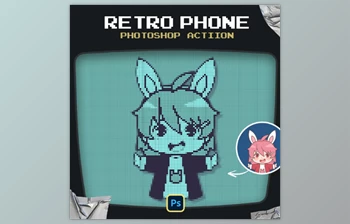 Download <span class='badge badge-warning'>Retro</span> Phone Photoshop Action