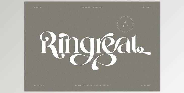 Download Ringreat Decorative Serif Font CreativeMarket 7117031