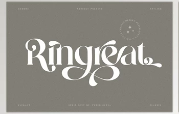 Download Ringreat Decorative Serif <span class='badge badge-warning'>Font</span> CreativeMarket 7117031