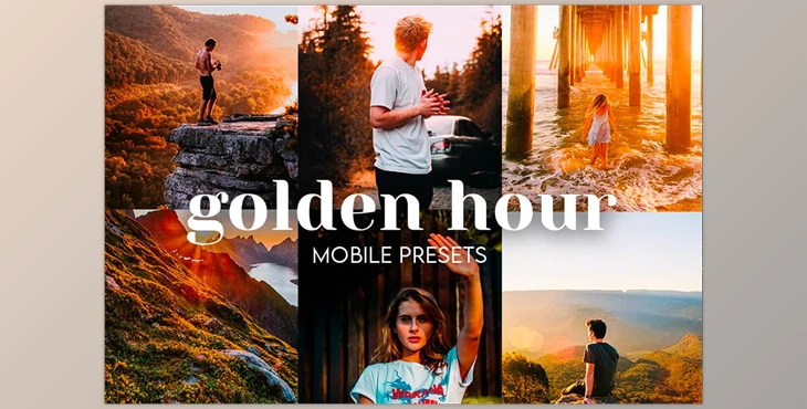 Download Golden Hour Lightroom Mobile Presets CreativeMarket - 6701949