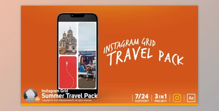 Download Instagram Travel Grid Pack (Videohive 37262414) - AE Project