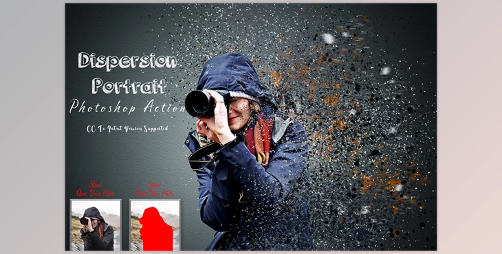 Download Dispersion Portrait Photoshop Action CreativeMarket - 7239246