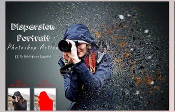 Download <span class='badge badge-warning'>Dispersion</span> Portrait Photoshop Action CreativeMarket - 7239246