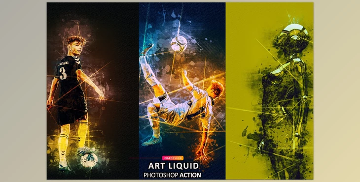 Download Art Liquid Photoshop Action CreativeMarket - 6803686