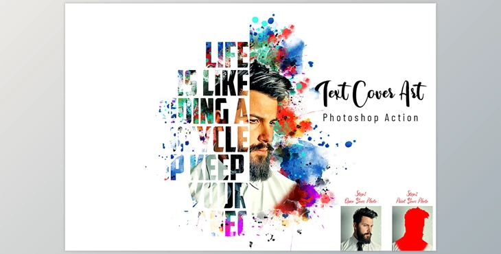 Download Text Cover Art Photoshop Action CreativeMarket - 7235138