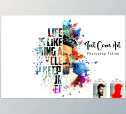 Download Text Cover Art Photoshop Action CreativeMarket - 7235138