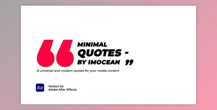 Download Minimal Quotes (Videohive 37817978) - AE Project