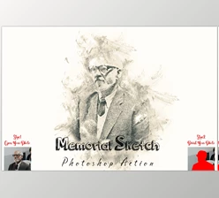 Download Memorial Sketch Photoshop Action