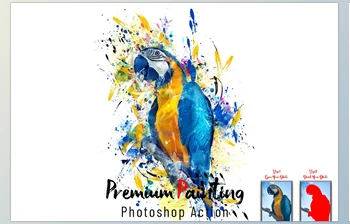 Download Premium Painting Photoshop <span class='badge badge-warning'>Action</span> Creativemarket 7245183