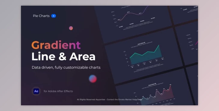 Download Gradient Line & Area Charts (Videohive 38049763) - AE Project