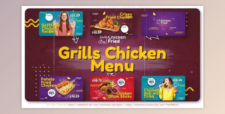Download Grill Chicken Menu Combo Promo (Videohive 38075725) - AE Project