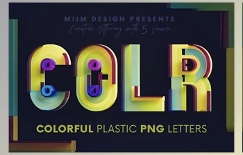 Download Colorful Plastic – <span class='badge badge-warning'>3D</span> Lettering CreativeMarket - 7079811