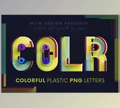 Download Colorful Plastic – 3D Lettering CreativeMarket - 7079811
