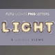 Download Futu Lights – 3D Lettering CreativeMarket - 7136181