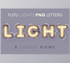 Download Futu Lights – 3D Lettering CreativeMarket - 7136181