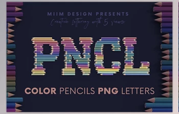 Download Color Pencils – <span class='badge badge-warning'>3D</span> Lettering CreativeMarket - 7079802